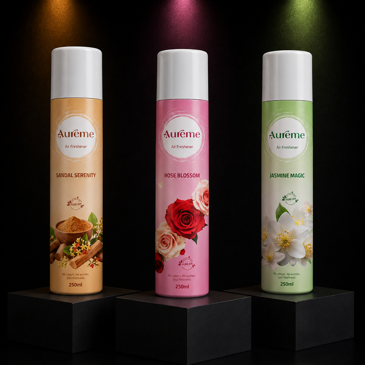 Aureme Jasmine magic + Rose blossom + Sandal serenity Combo