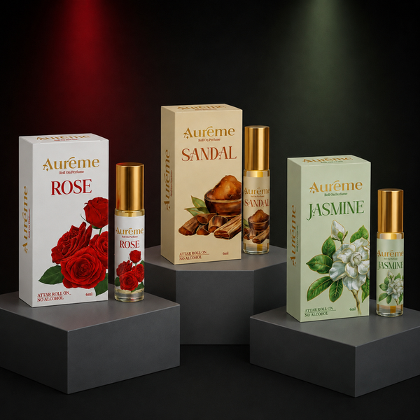 Aureme Rose  + Jasmine + Sandal Combo