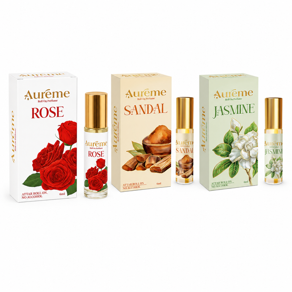 Aureme Rose  + Jasmine + Sandal Combo