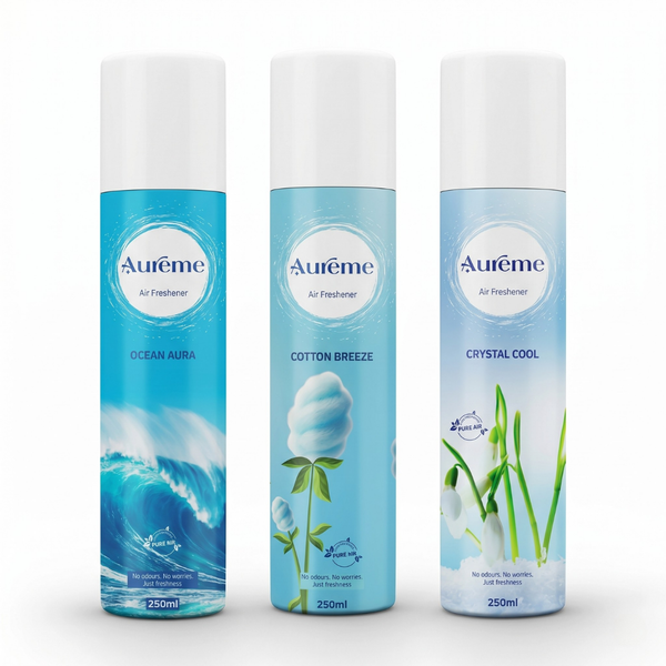 Aureme Crystal cool + Fresh cotton + Ocean aura Combo