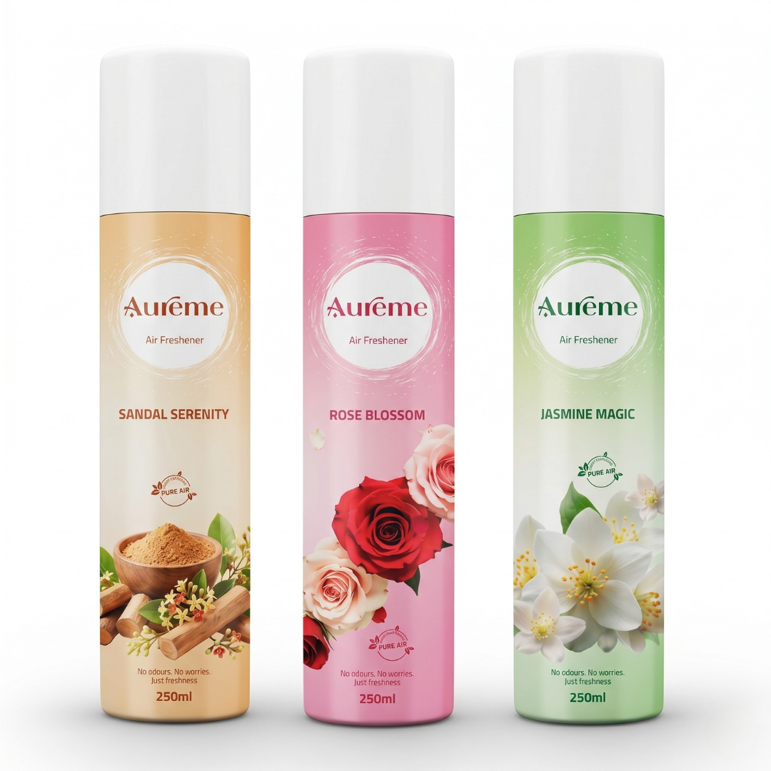 Aureme Jasmine magic + Rose blossom + Sandal serenity Combo